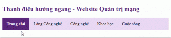 Thanh điều hướng - Navigation Bar trong CSS - HKT SOFT